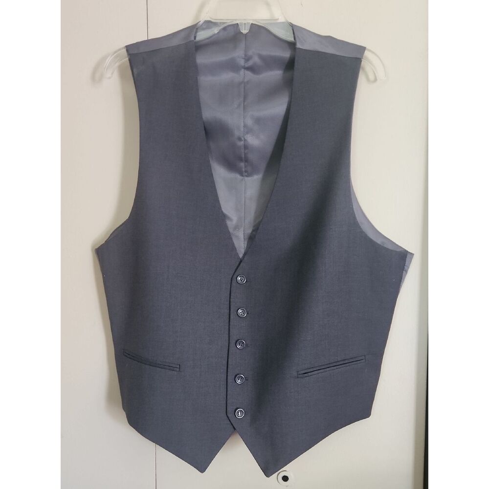J18 Caravelli Italy classic Men’s Gray Suit Vest - Tailored Formal Waistcoat